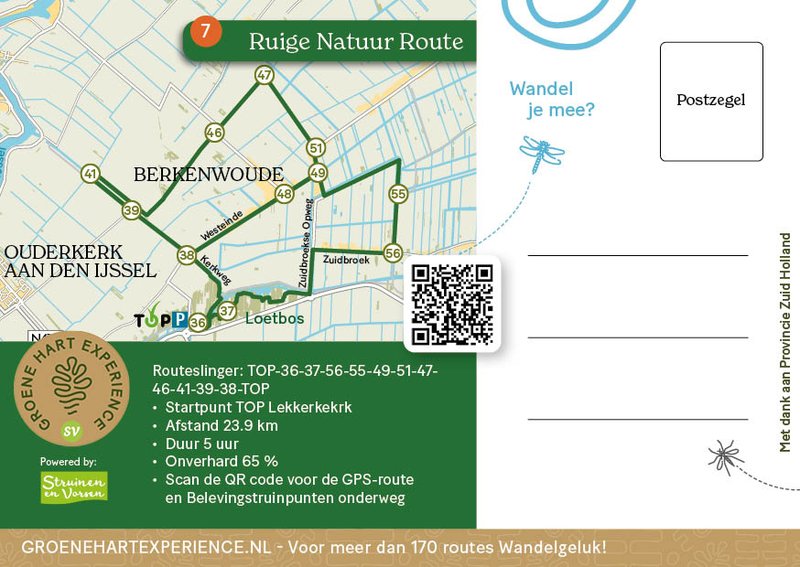 7.Ansichtkaart achterzijde Ruige Natuur Route