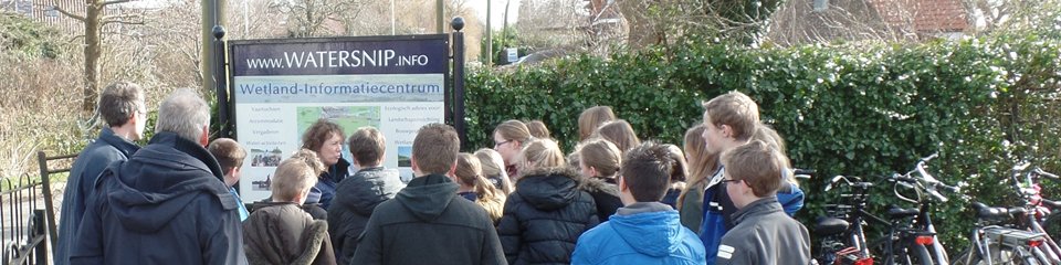 Watersnip_Schoolklas_bij_infobord